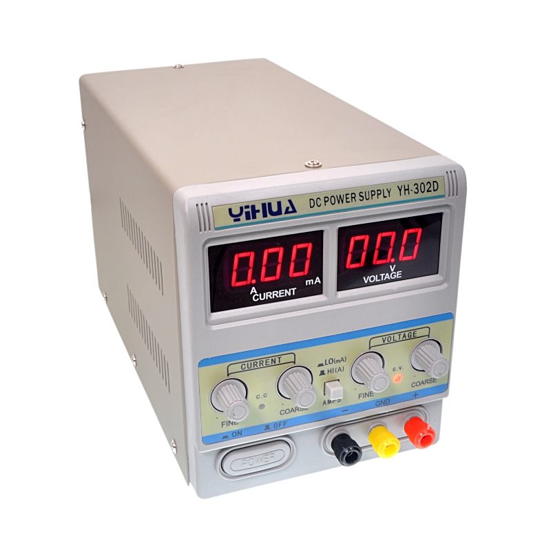 Laboratorní napájecí zdroj 30V 2A 100W CV/CC regulovatelný, jednoduchý Yihua 302D
