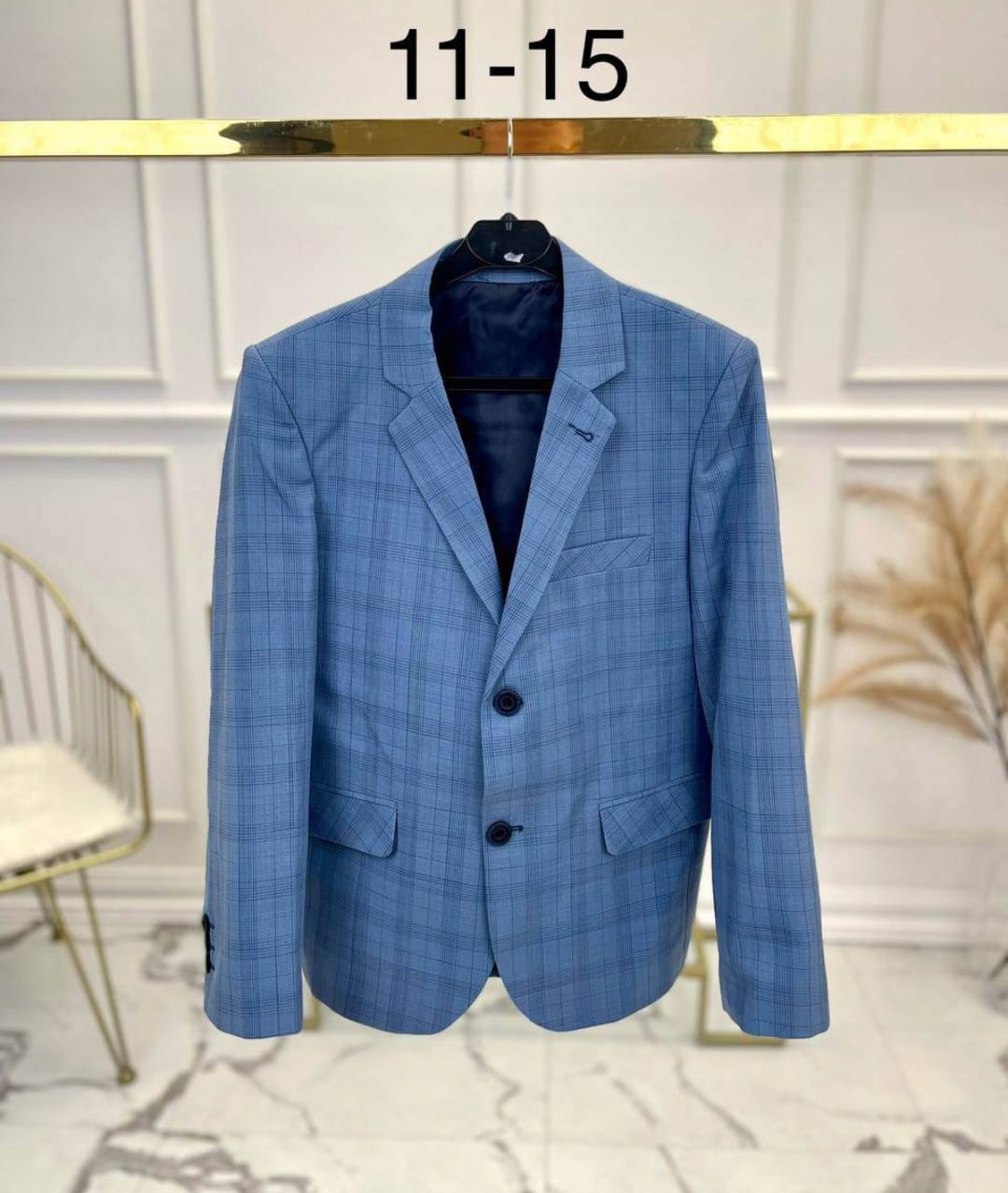 MARYNARKA ZENMONI 12LAT NIEBIESKA KRATA 146/152