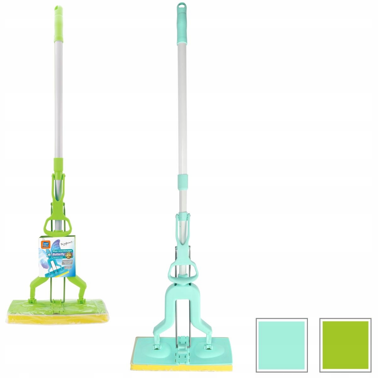Levně Plochý mop se ždímačkou a teleskopickou rukojetí Butterfly