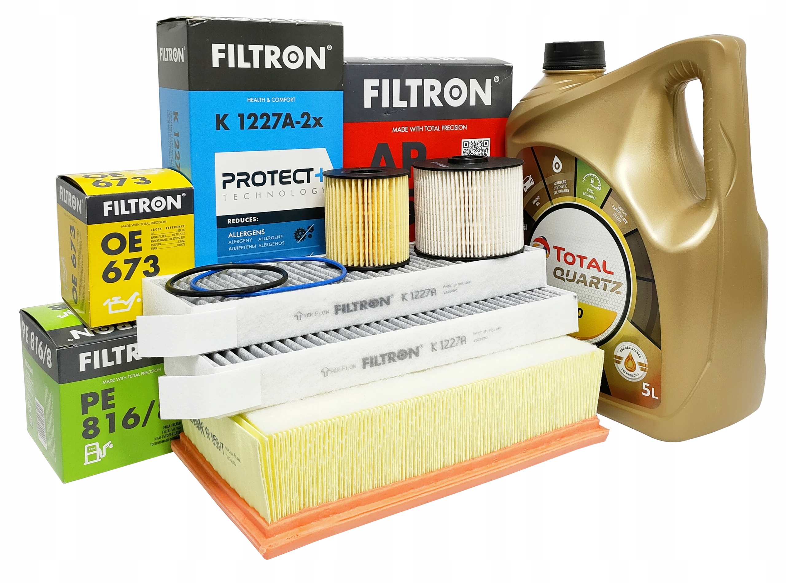 

Citroen DS5 2.0HDI 136 163 Filtry Total 5W30 5L.