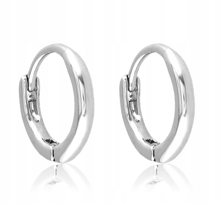 KOLCZYKI SREBRNE KÓŁKA 10 mm RODOWANE