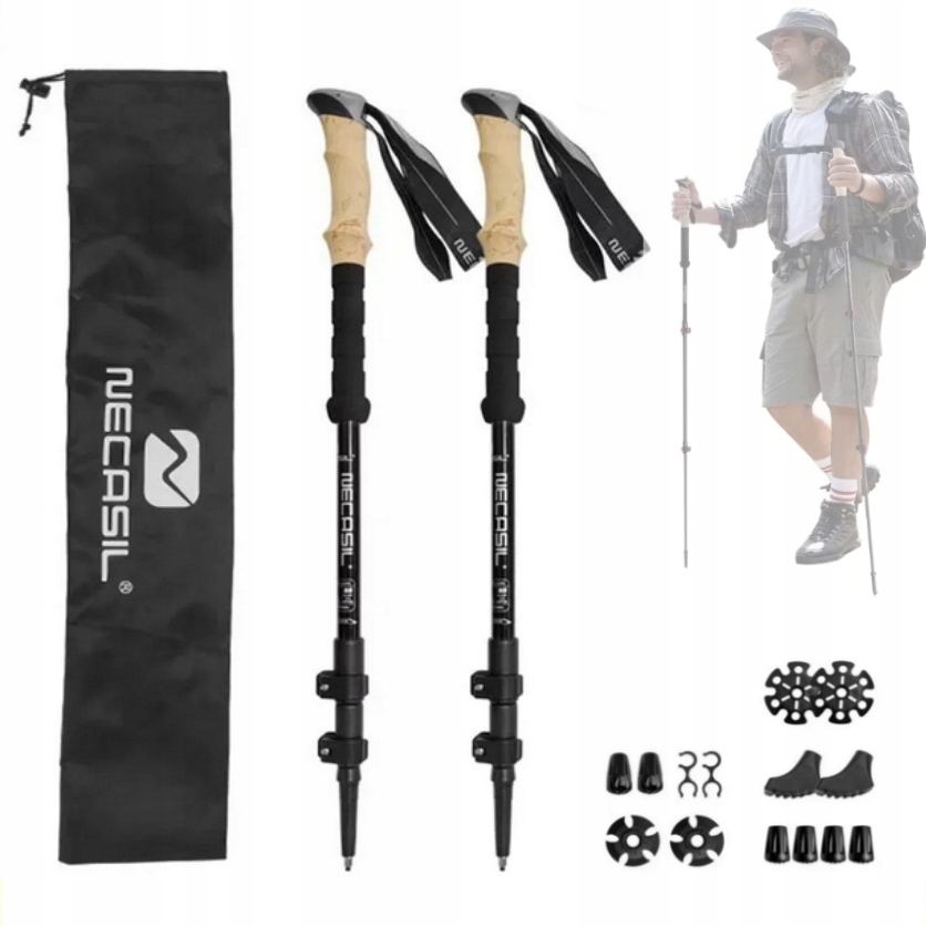 Trekkingové hole KT1, nordic walking hole 62-135 cm pro děti, Sada 2 ks