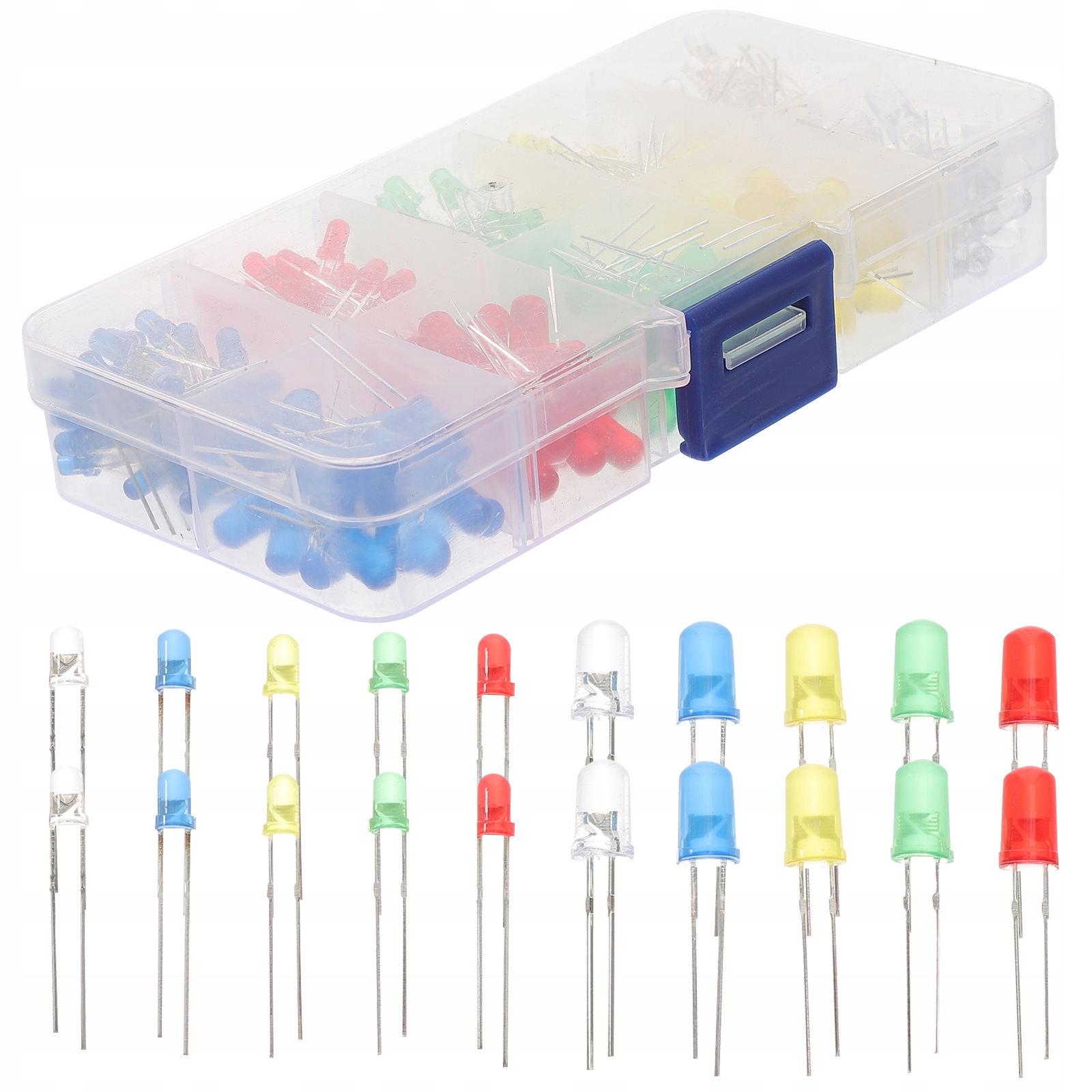 ZESTAW MINI DIOD LED ZE STOPU DO ELEKTRONIKI I RĘKODZIEŁ - WYTRZYMAŁY