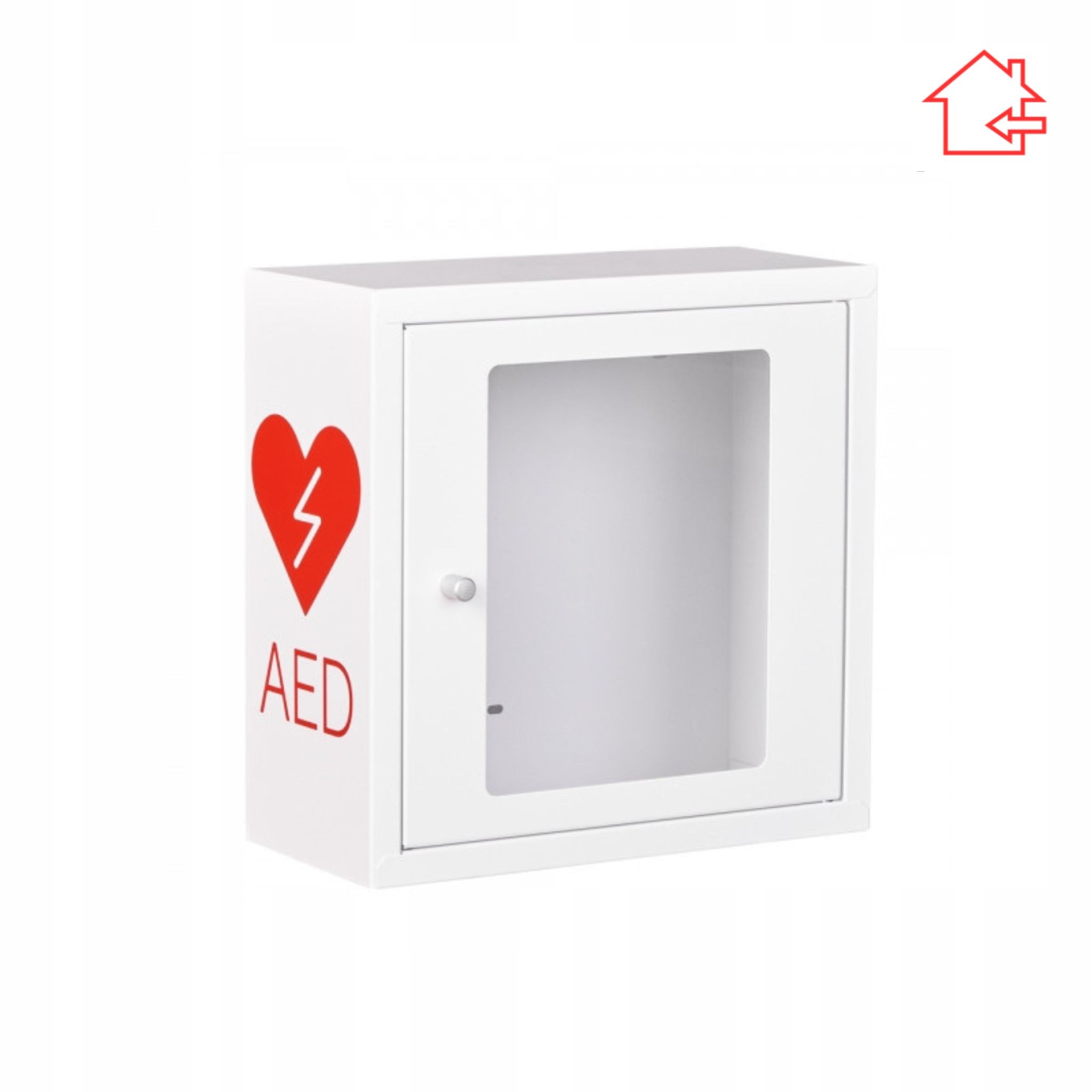 Gablota na Aed, szafka na defibrylator, na magnes biała