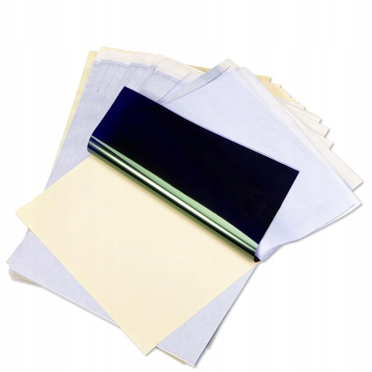 Termopapír Kalka pro odrážení vzoru tetování Transferový papír 100ks