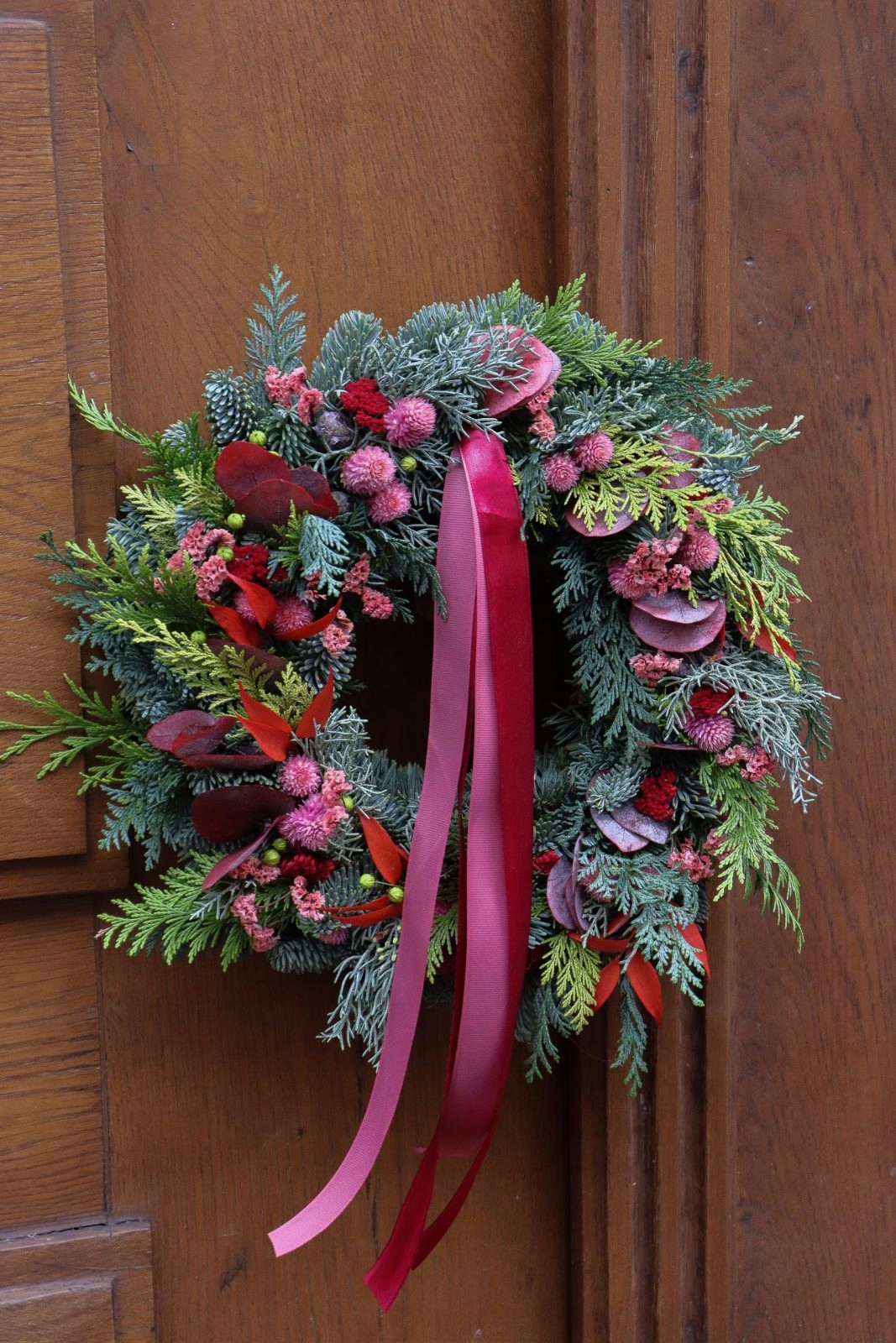 Vianočný veniec z prírodnej jedle Nobilis, veniec 40 cm, Vianoce