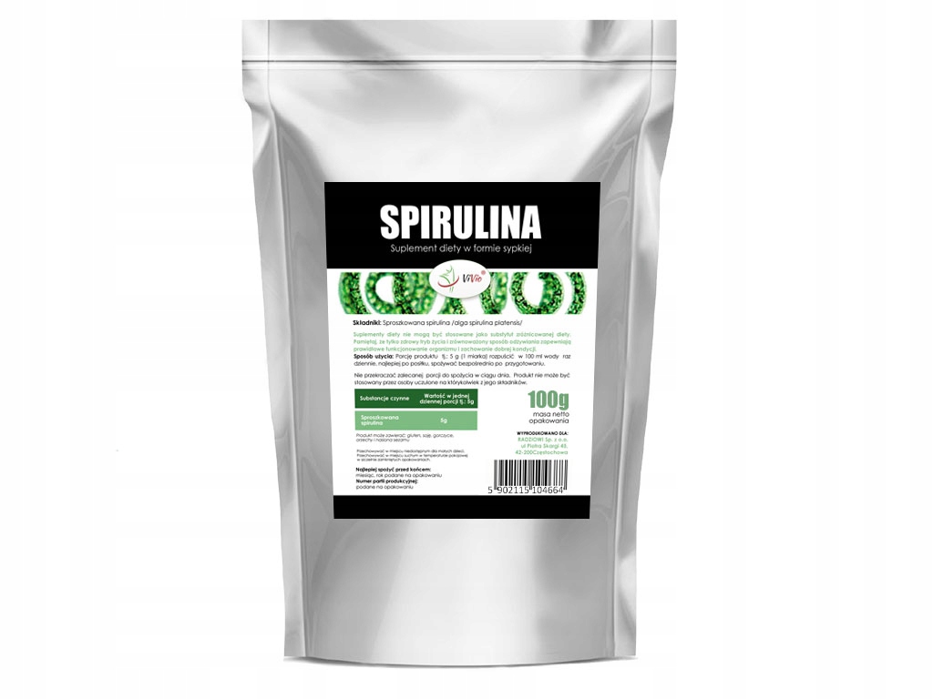 

Spirulina Proszek Z Alg 100G Witaminy Minerały