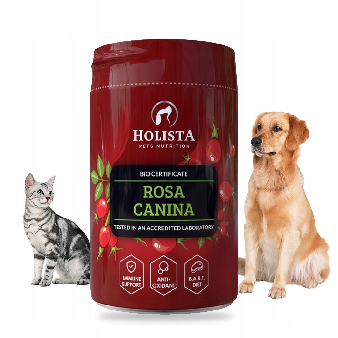 HOLISTA BIO ROSA CANINA OWOC DZIKIEJ RÓŻY Psa KOTA WITAMIN C ODPORNOŚĆ 150G
