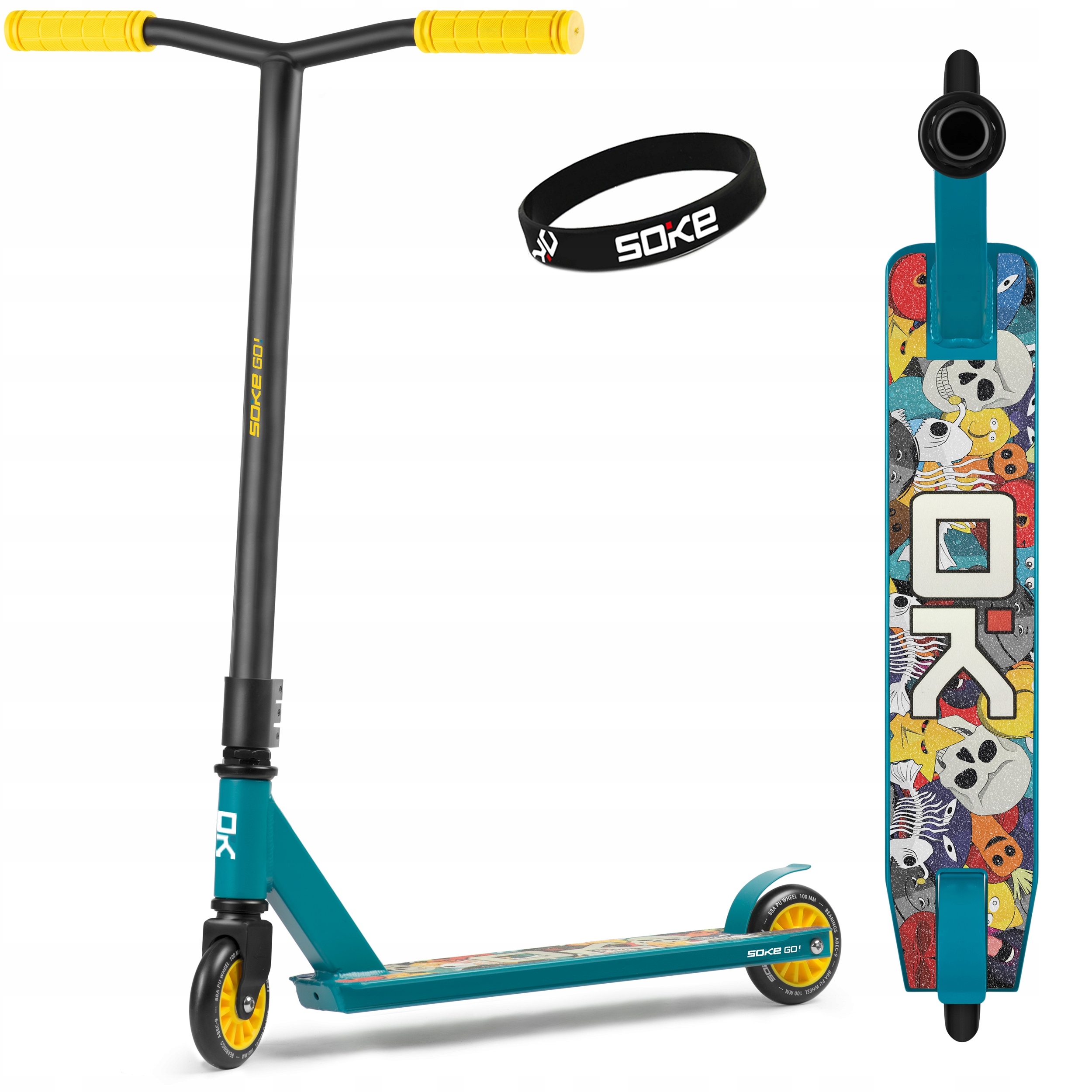 

Hulajnoga wyczynowa Soke Go! ABEC-9 100mm Stunt