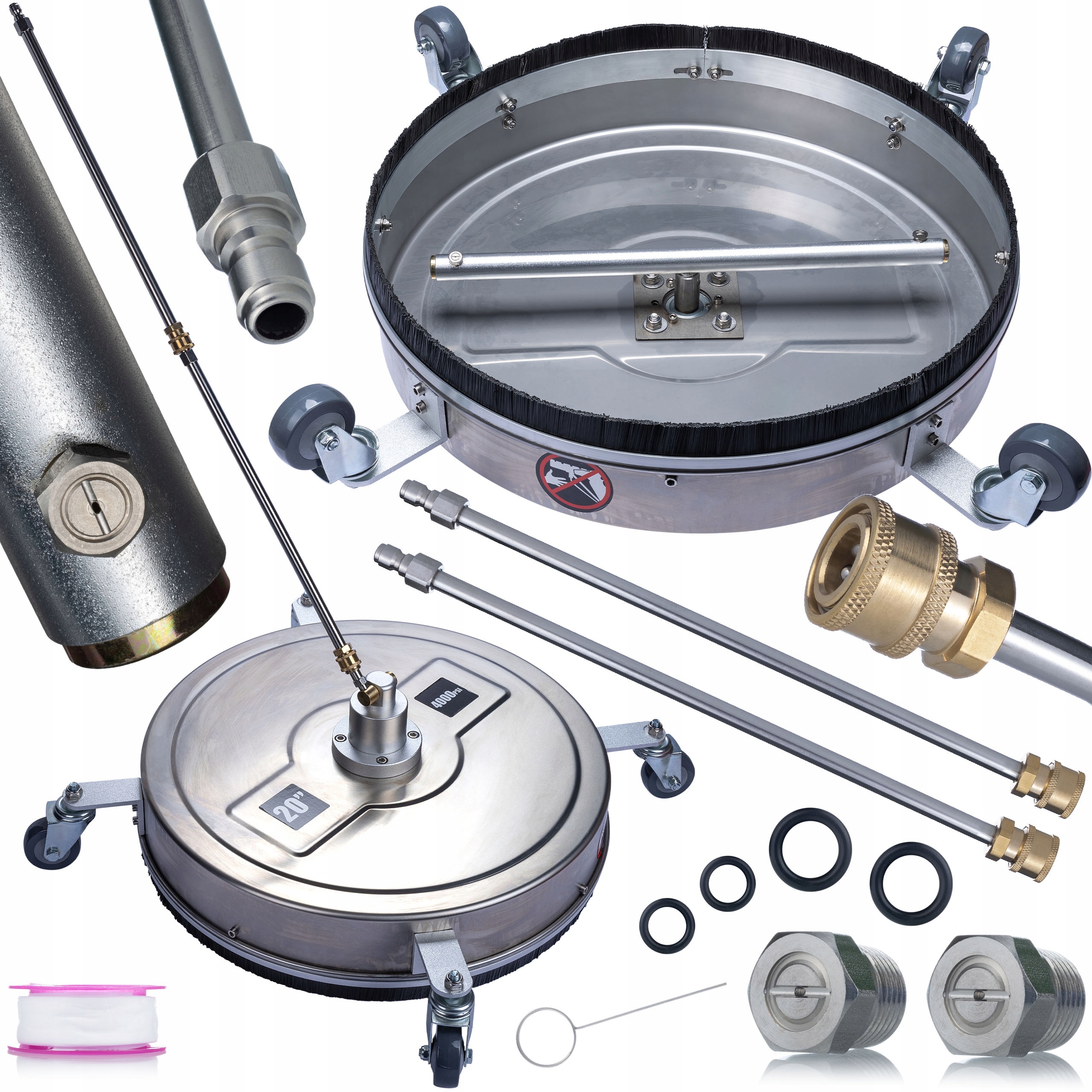 Kartáč Na Čištění Dlažby Typu Mosmatic T-racer 50 CM 250 Bar Ocel