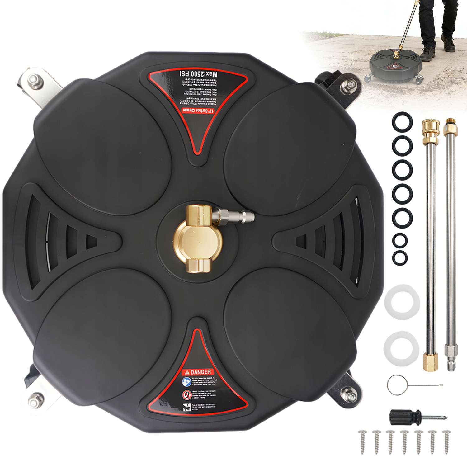 Tlaková Pračka 2500 Psi: Standardní Konektor 1/4" 4-KOLOVÝ Systém Pro Vozovku