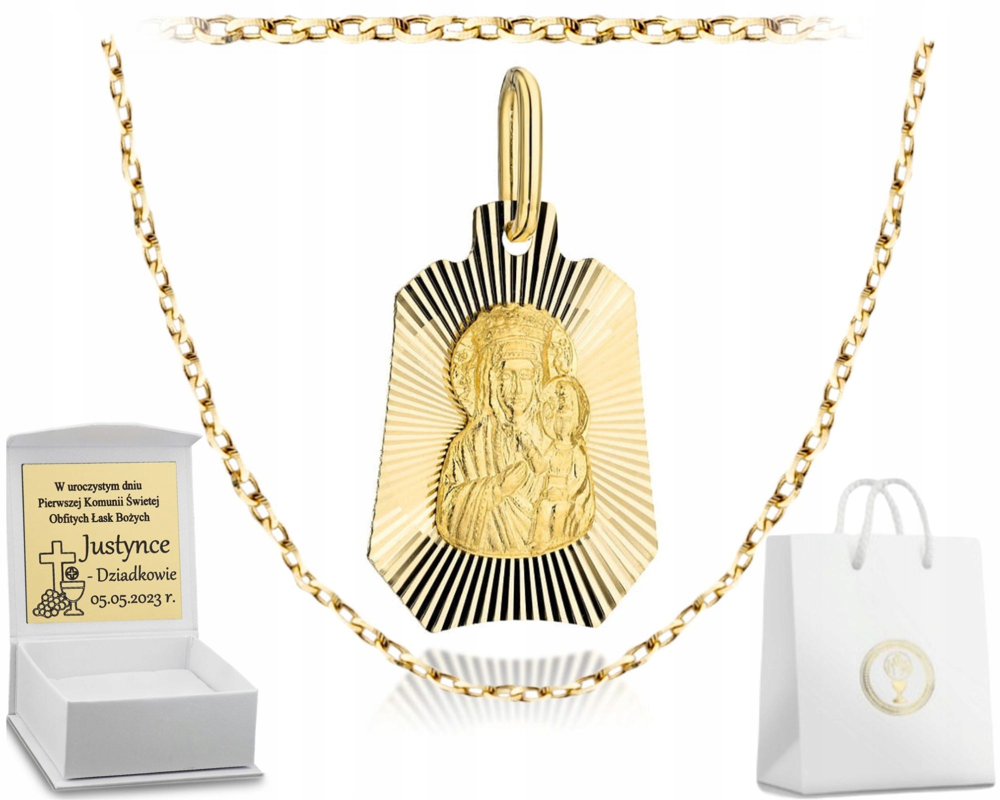 Zlatý Medailonkový Náhrdelník S Řetízkem 585