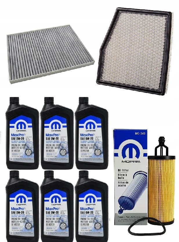 MOPAR 0W20 6L+ FILTRY PACIFICA 3,6 17-19 + GRATISY