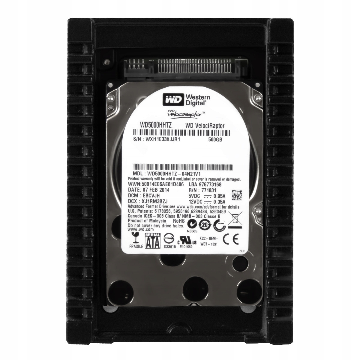Wd VelociRaptor 500GB 10K 64MB Sata III 3.5'' WD5000HHTZ