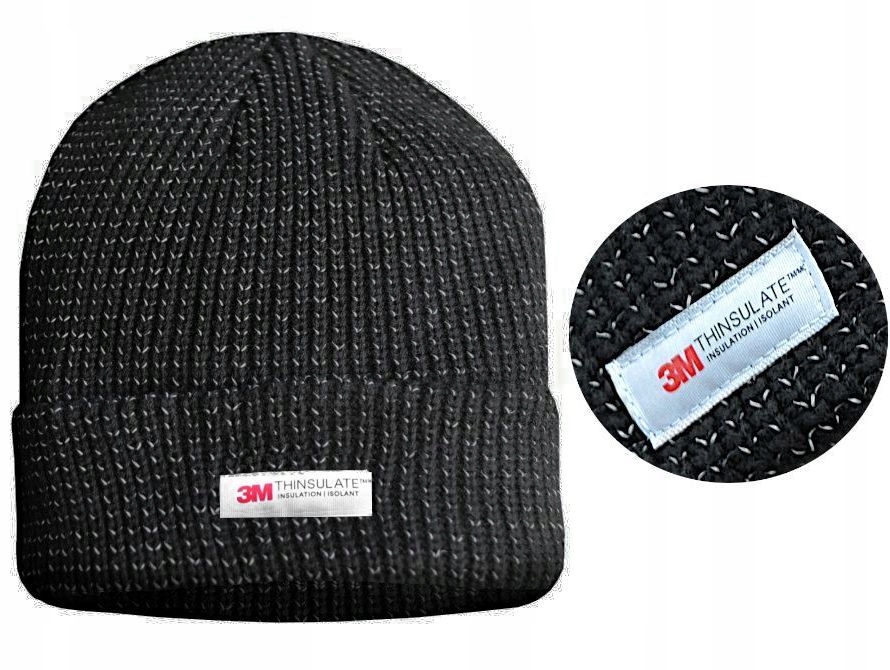 Czapka 3M Thinsulate ODBLASKOWA ocieplona !!! Rozmiar 54-63 cm