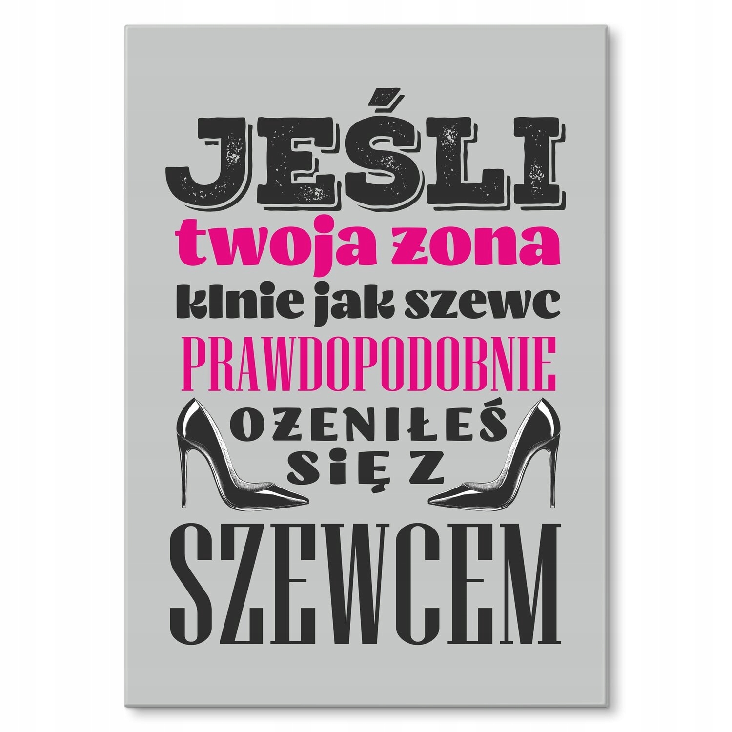 Kovový plakát Manželka švec Šild Plech 42 x 59,4 cm Dárek