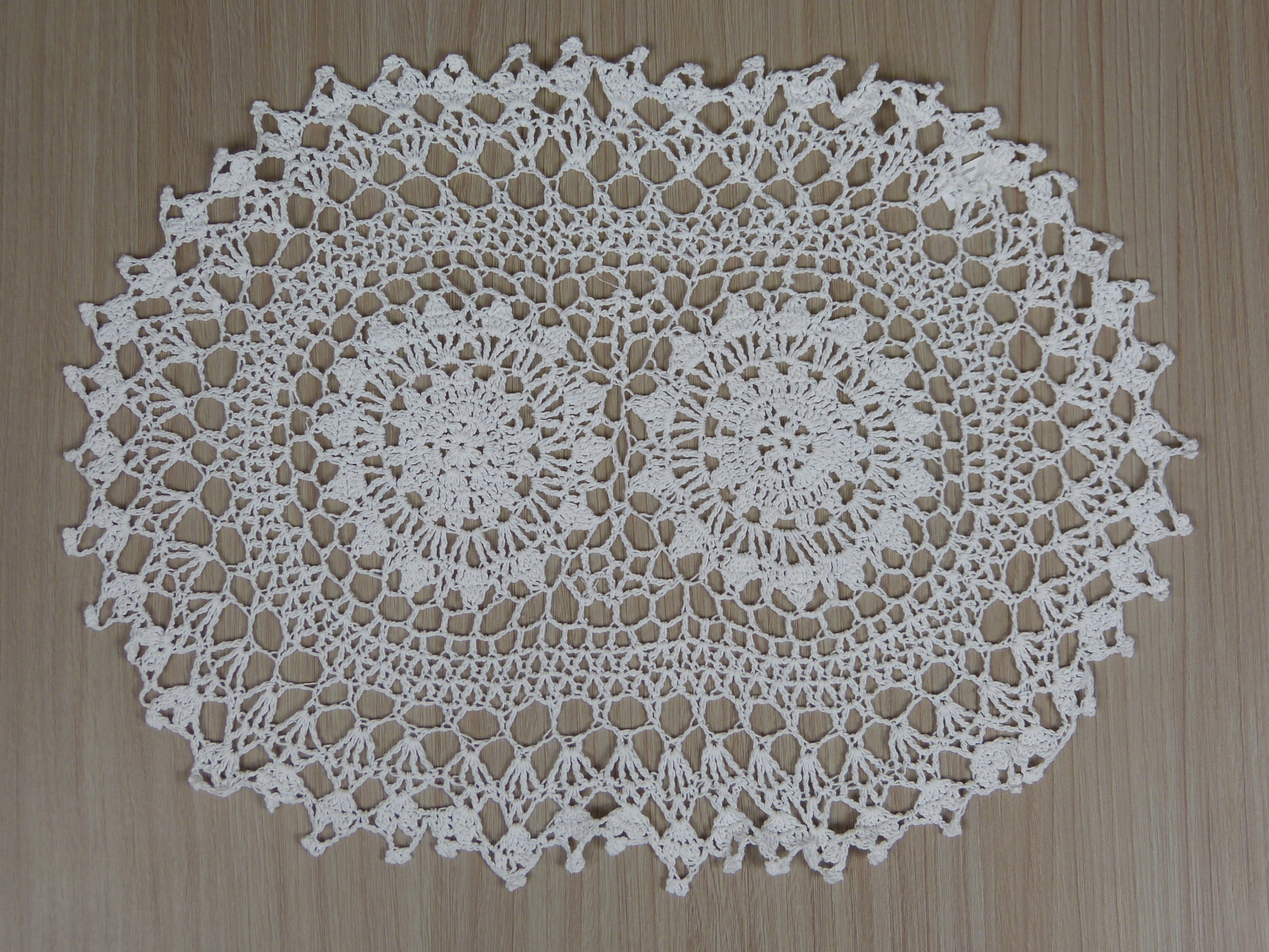 

naturalna serwetka szydełkowa 30x45cm owal biały