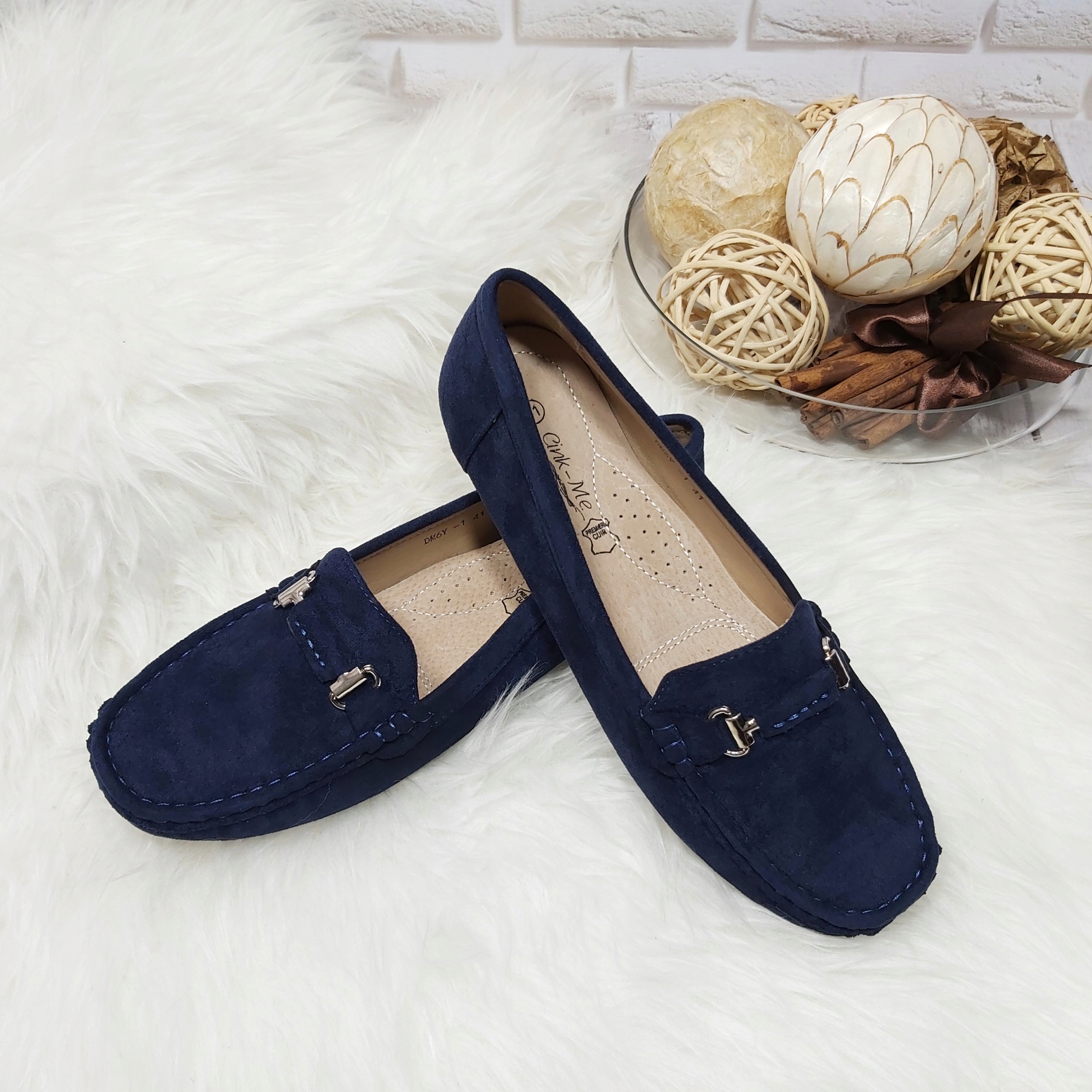 MOKASYNY DAMSKIE DUŻE ROZMIARY SKÓRZANA WKŁADKA 41 Płeć kobieta