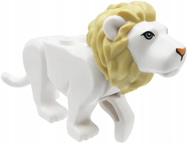 Lego lev – bílý s béžovou hřívou