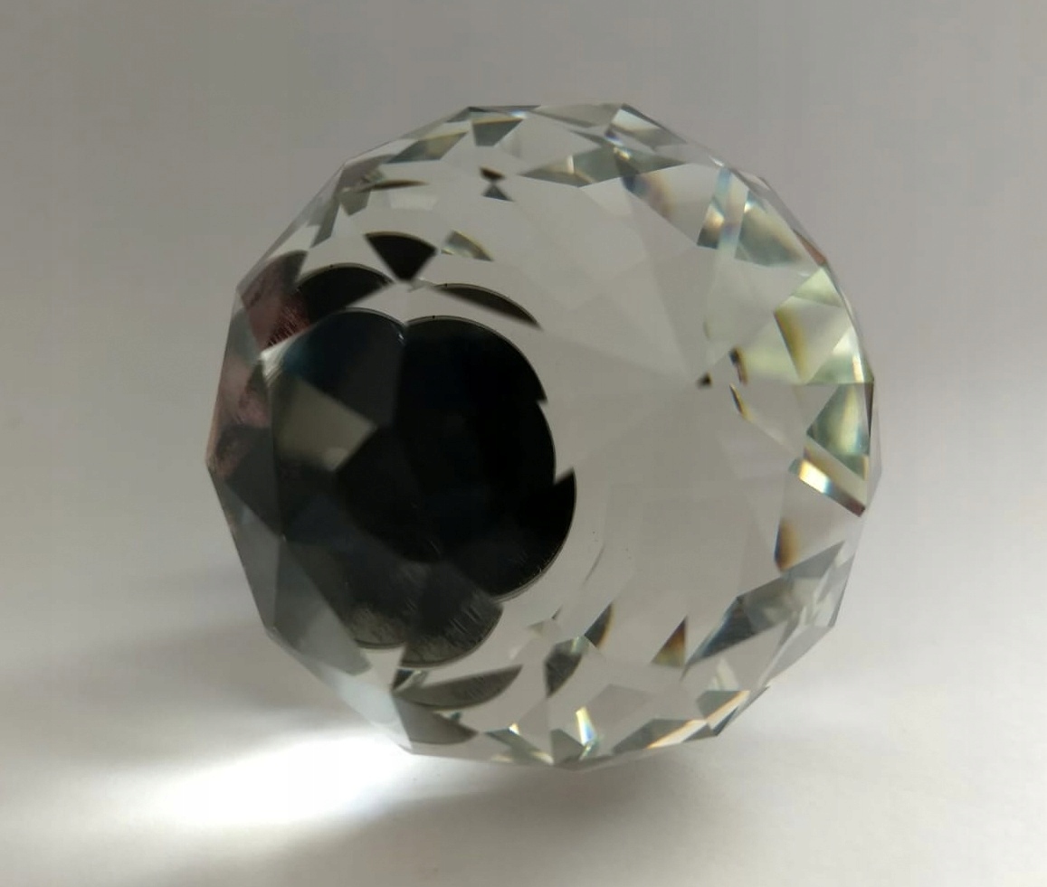 KRYSZTAŁOWA GAŁKA DO MEBLI, UCHWYT -CHROM kula 5cm Długość (cm) 5 cm