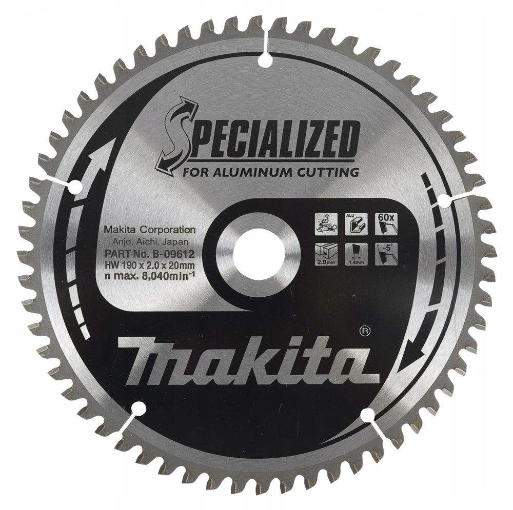 

Makita B-56552 Tarcza Tnąca Do Aluminium 165x20mm