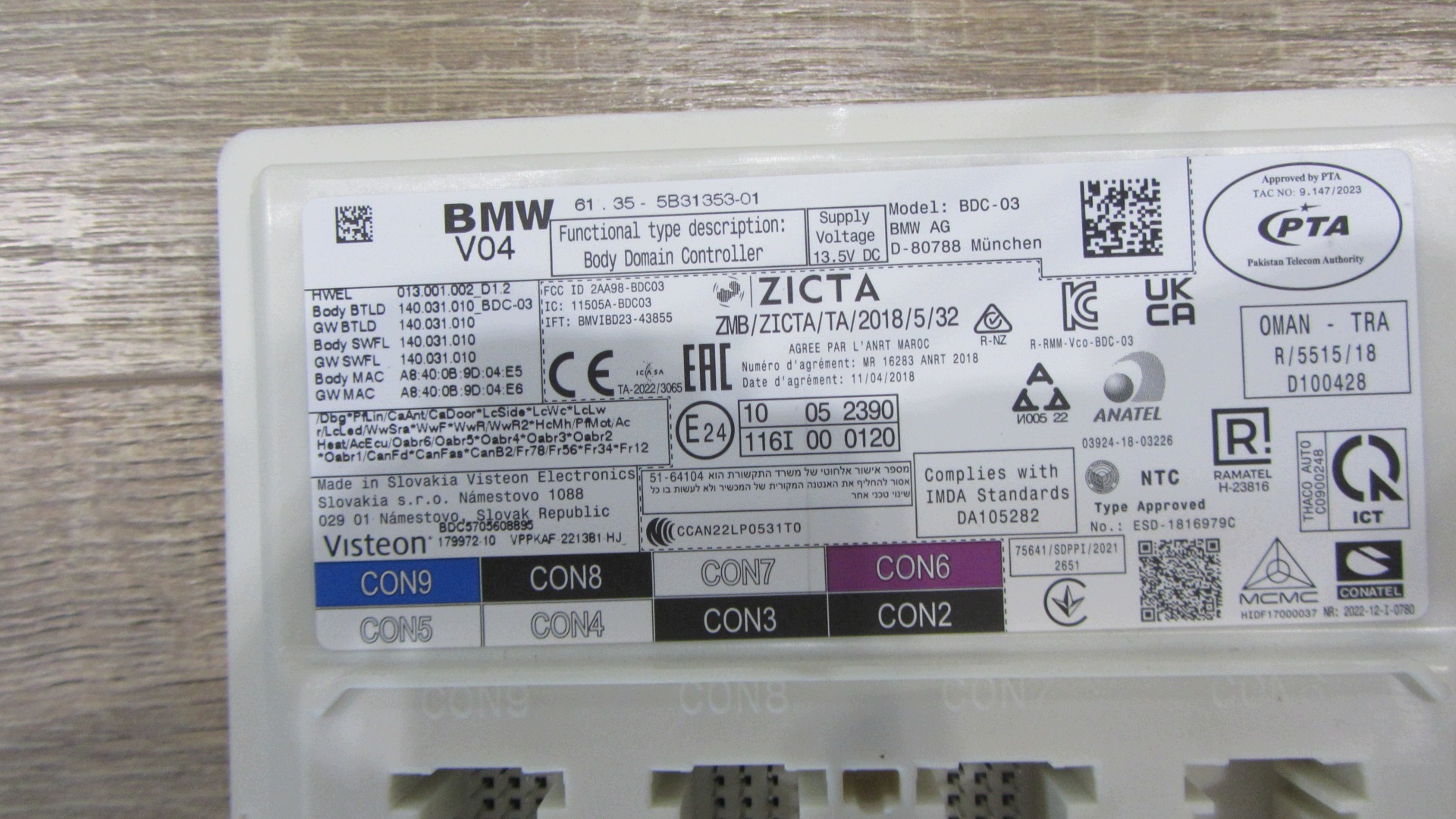 BMW X3 G01 G20 BDC computer G30 control unit comfort control unit 5B31353 5B90834