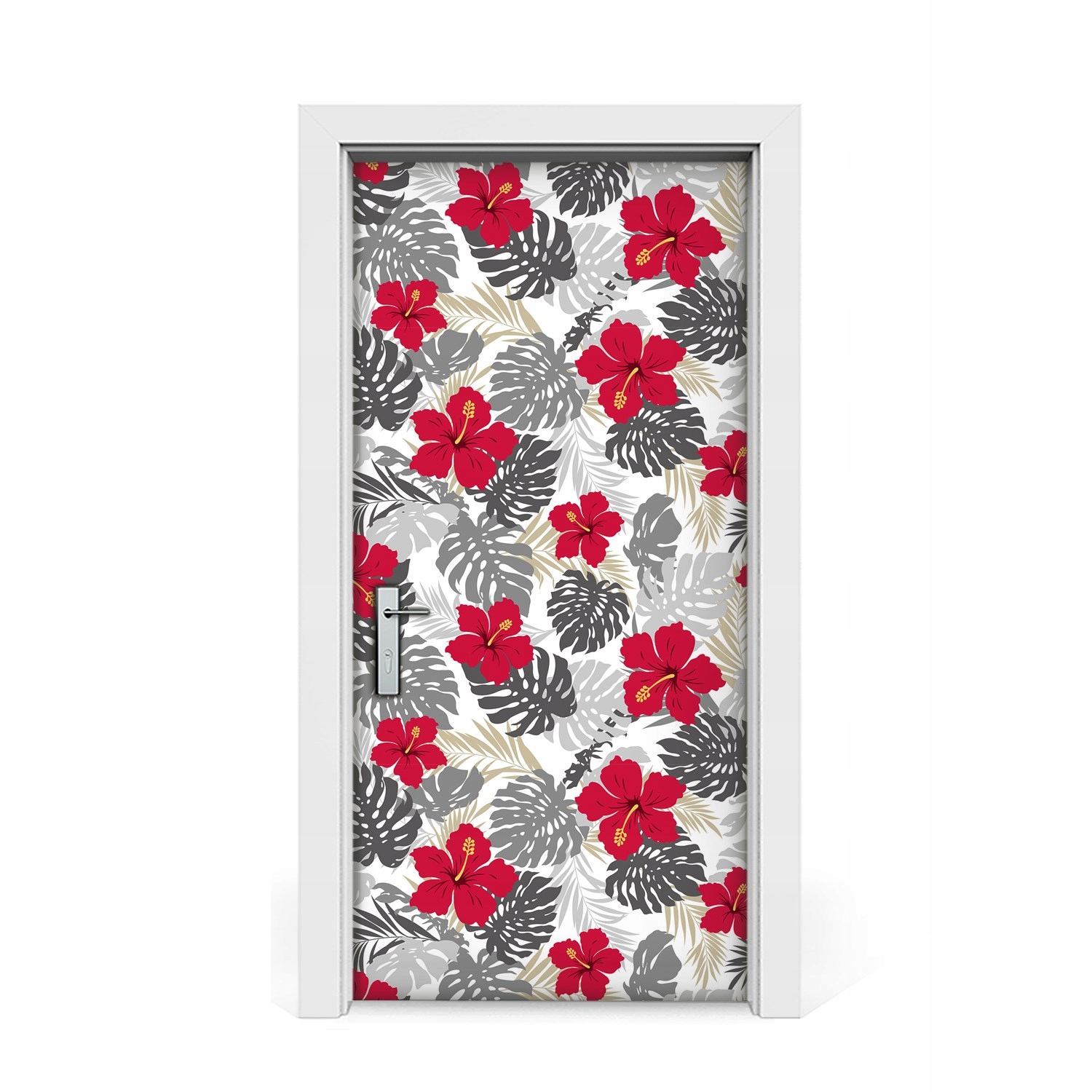 

Naklejka na Drzwi okleina Hibiskus 95x205