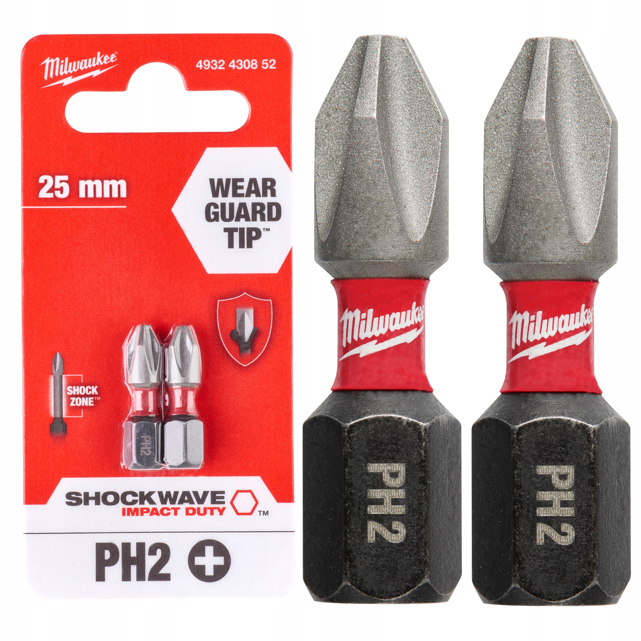 

Bit udarowy Shockwave Phillips PH2 x 25 mm 2 szt