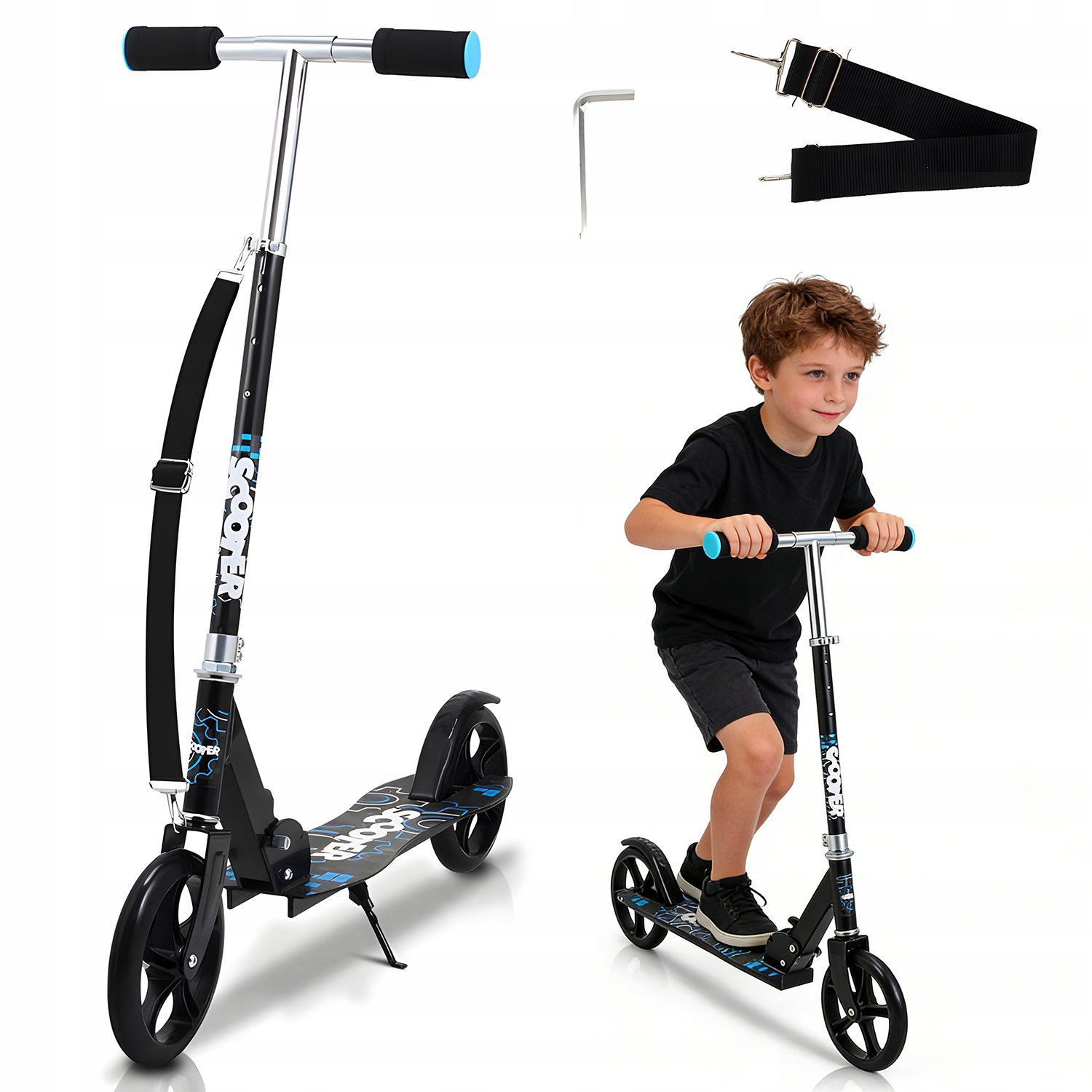 Hulajnoga Miejska Klasyczna Składana Dla Dzieci Koła Do 80KG