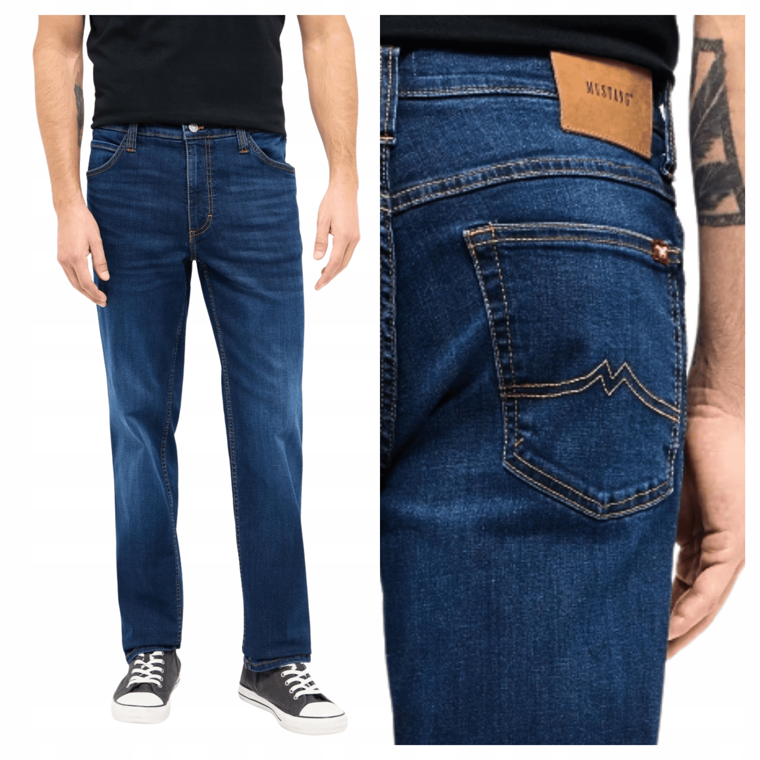 Pánské džínové kalhoty Mustang Tramper Straight Modré Denim W32 L32