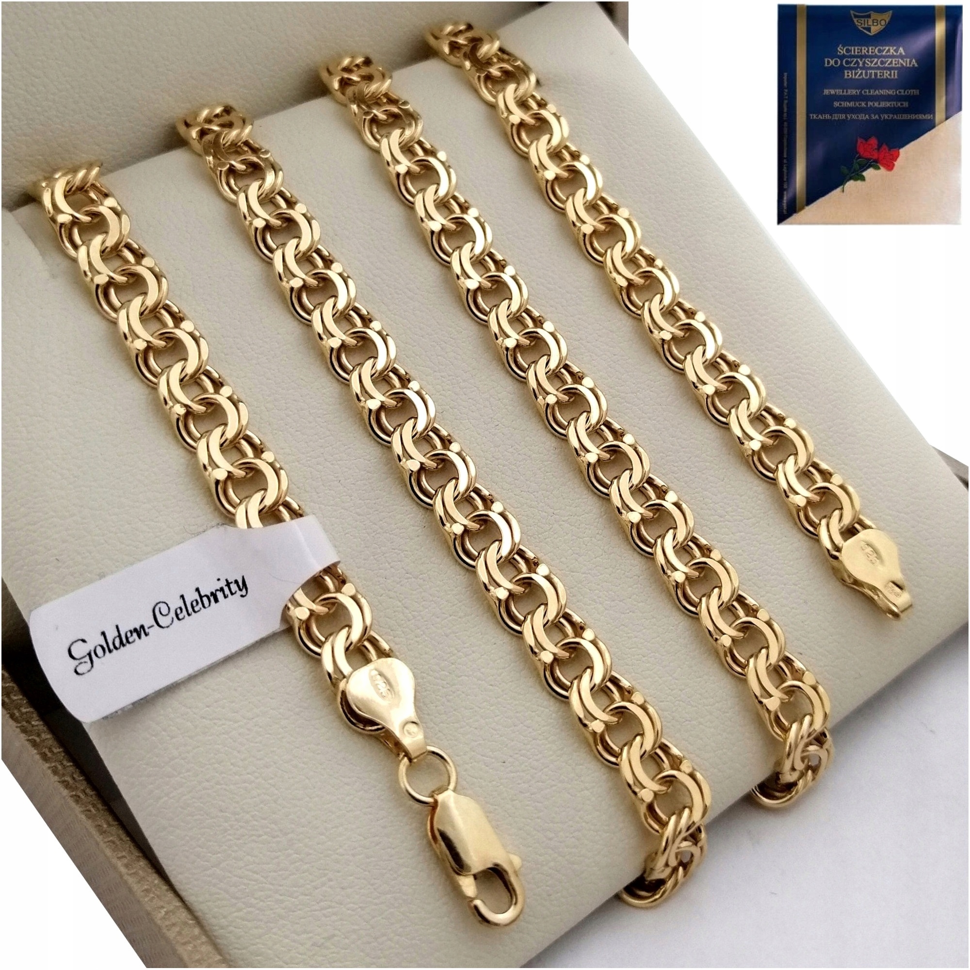 

Złoty Solidny Męski Łańcuszek Garibaldi Srebro 925