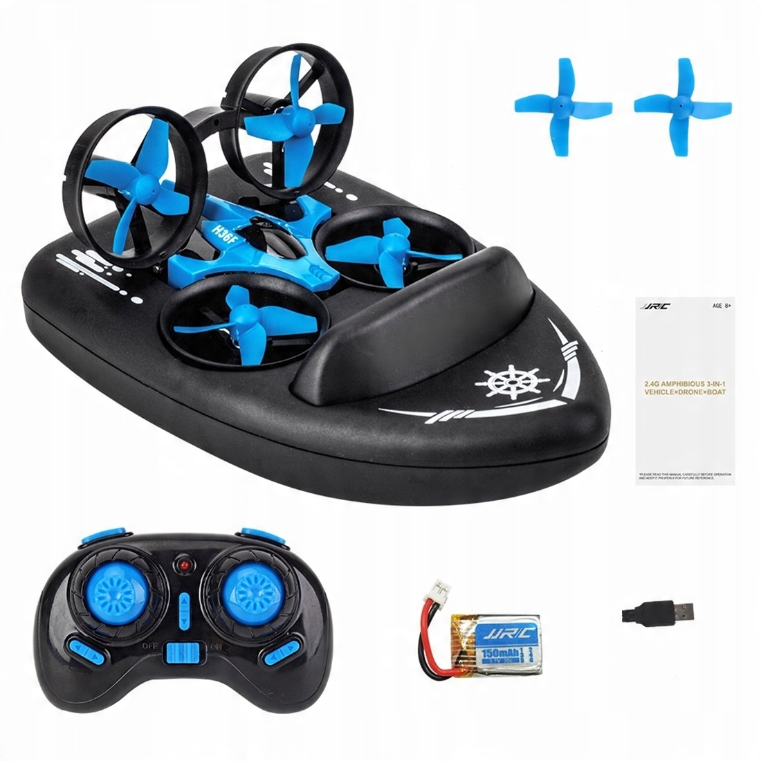 

Motorówka Dron Rc Jjrc H36F Terzetto 2,4GHZ 3W1
