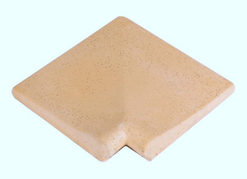 Kamień brzegowy do basenu Bordo Rosalind piaskowy narożny zewnętrzny