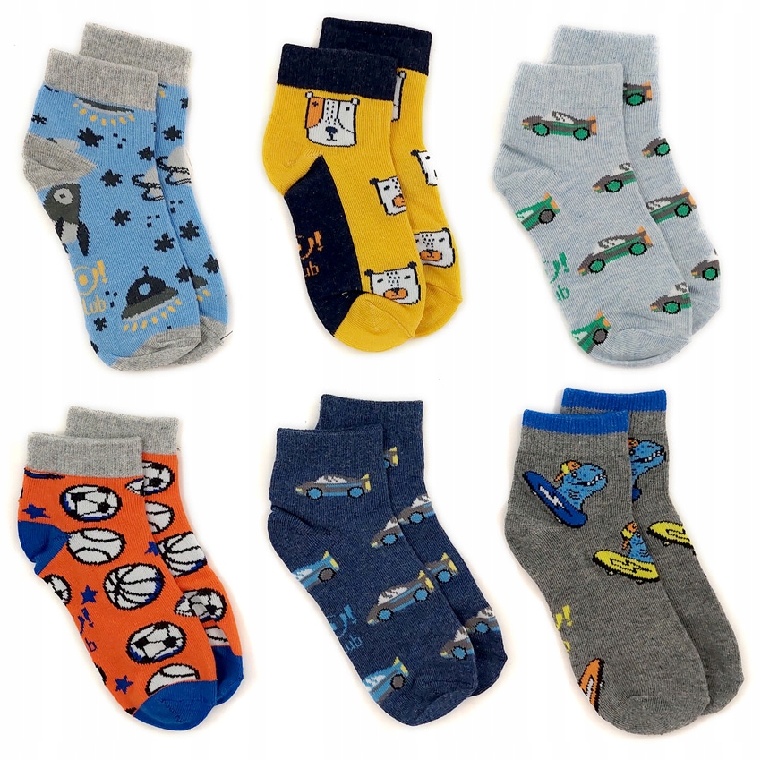 

6 x Skarpetki bawełniane Yo! krótsze 27/30