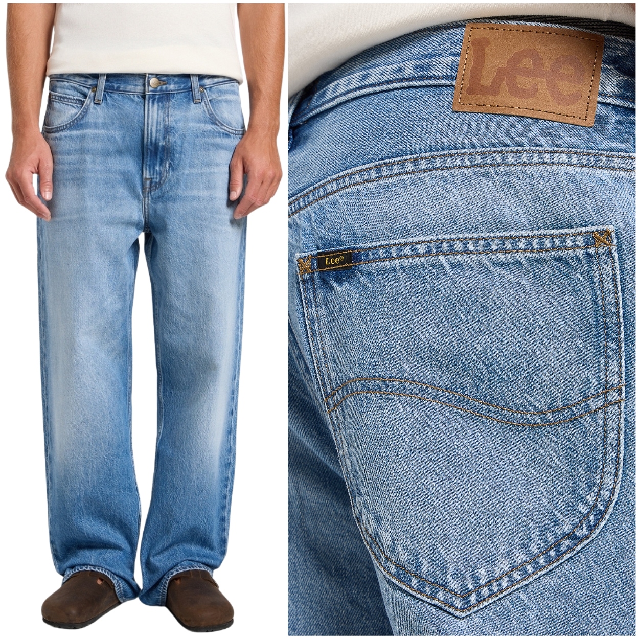 Lee Asher loose straight velmi volné džínové kalhoty bez streče W33 L32