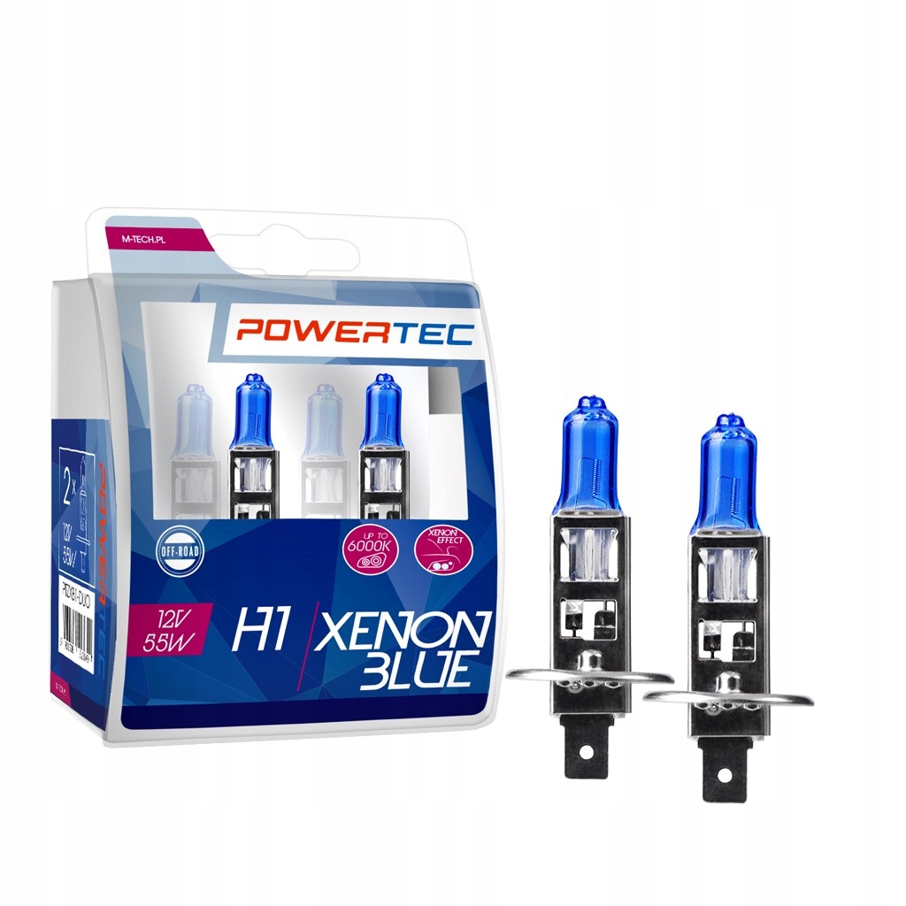

Żarówki Xenon Blue Look H1 12V 55W 6000K Power-tec