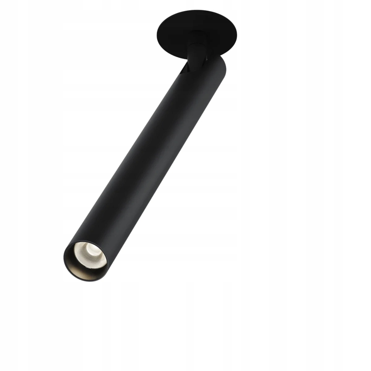 Moderné zapustené svietidlo, okrúhla čierna pohyblivá Led trubica Maytoni