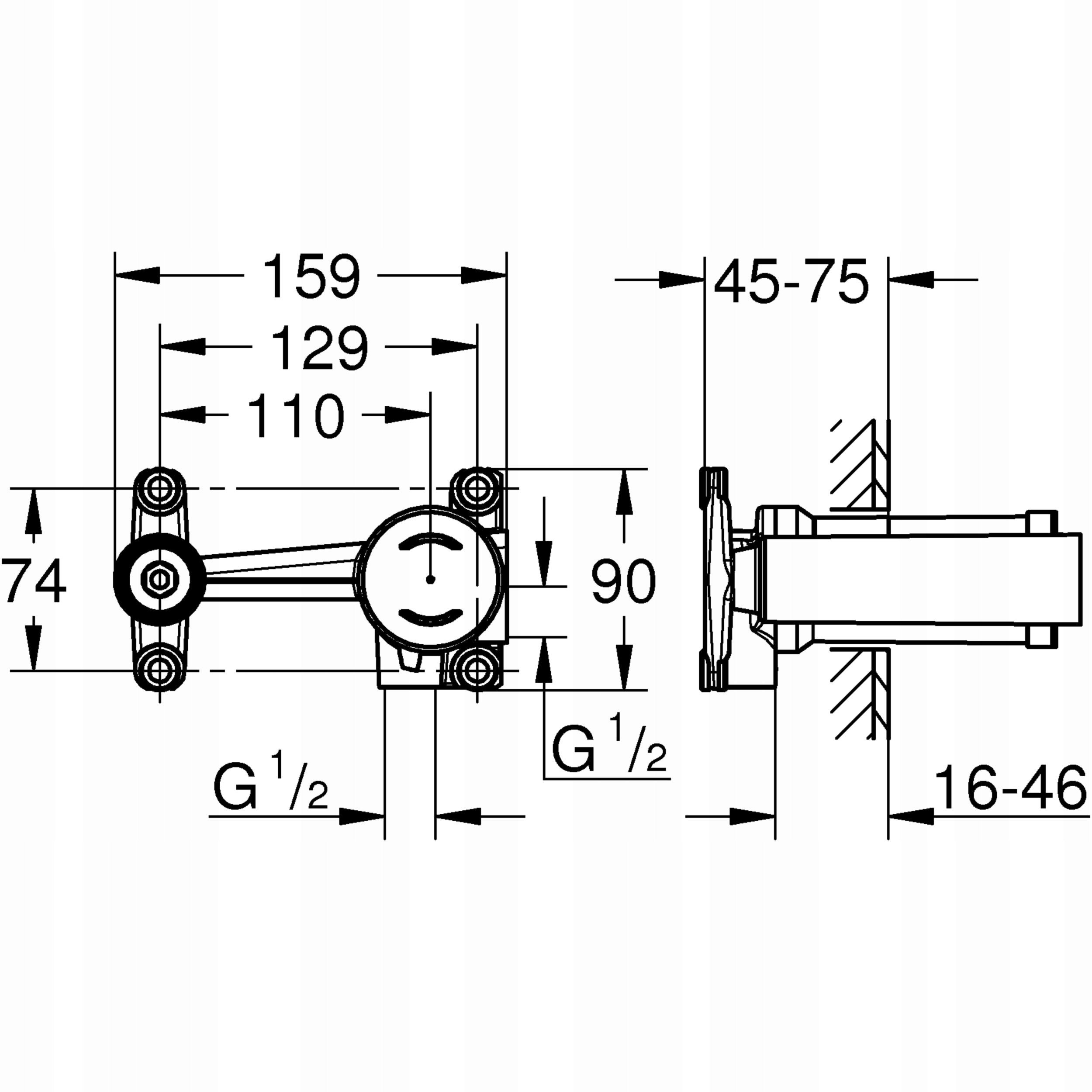 Element podtynkowy do baterii umywalkowej GROHE 23571000 EAN (GTIN) 4005176334276