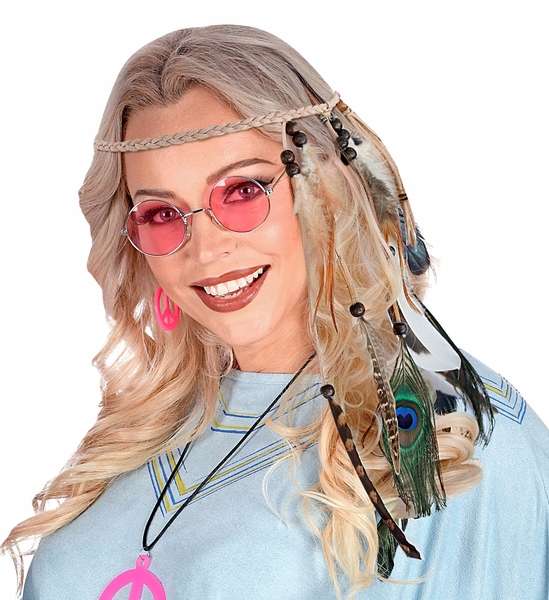 OPASKA INDIAŃSKA BRĄZOWA Z PIÓRKAMI PIÓRA Marka Widmann