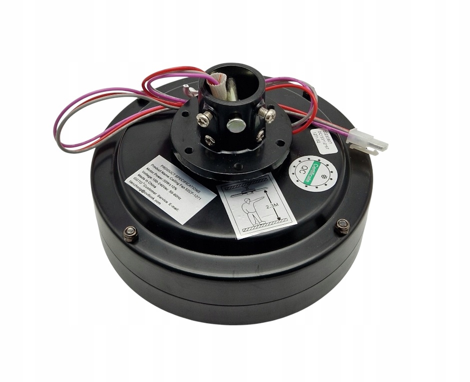 Motor Stropného Ventilátora 52" Lampy S Vetrákom 35W Čierny Diaľkový Ovládač