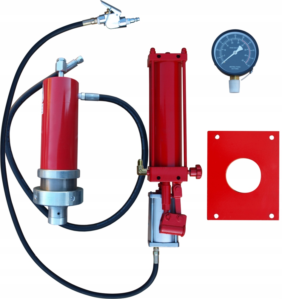 Hydraulická Pneumatická Pumpa Pohon 30 T Manometr Montážní Deska