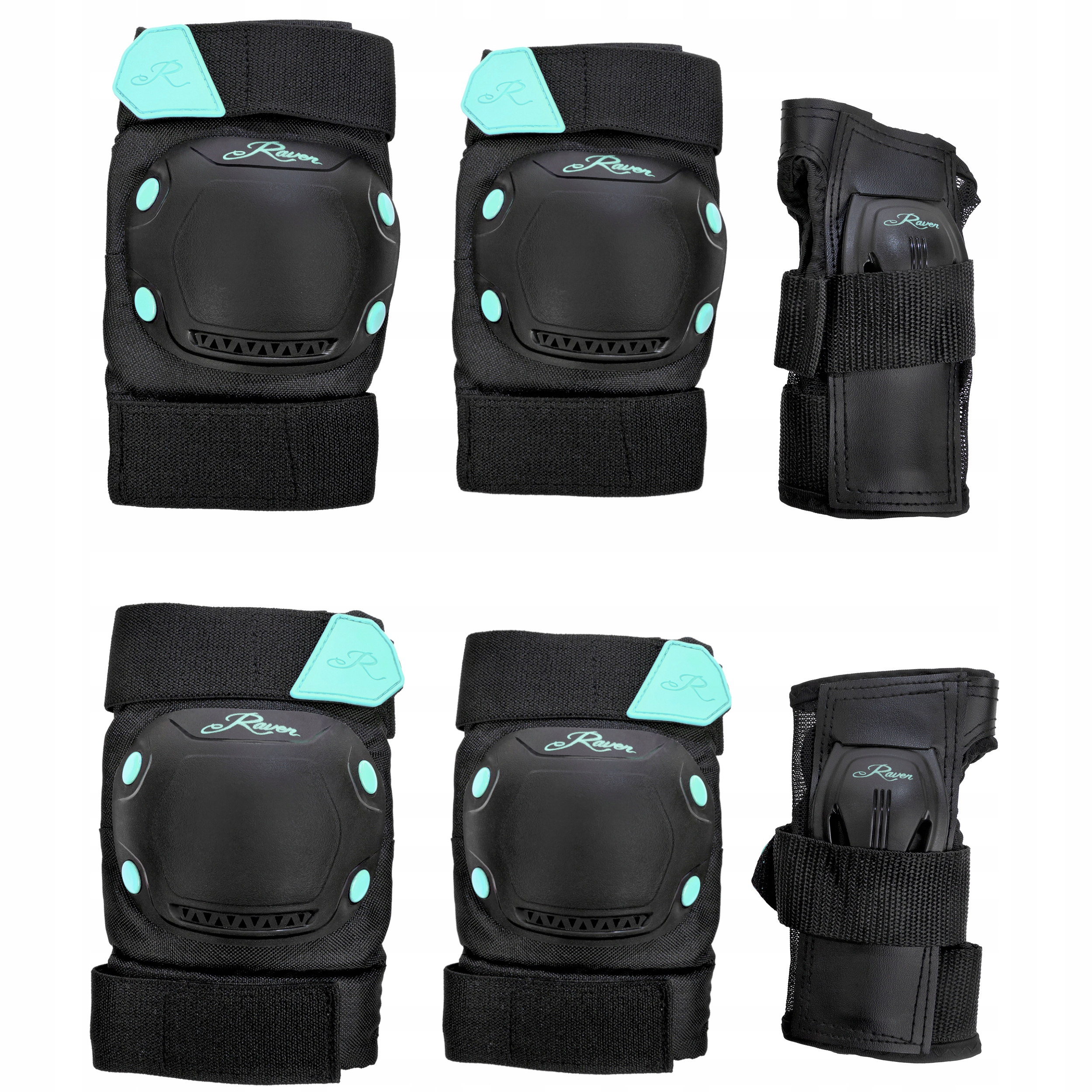 

Ochraniacze Raven Dexard Black/Mint S