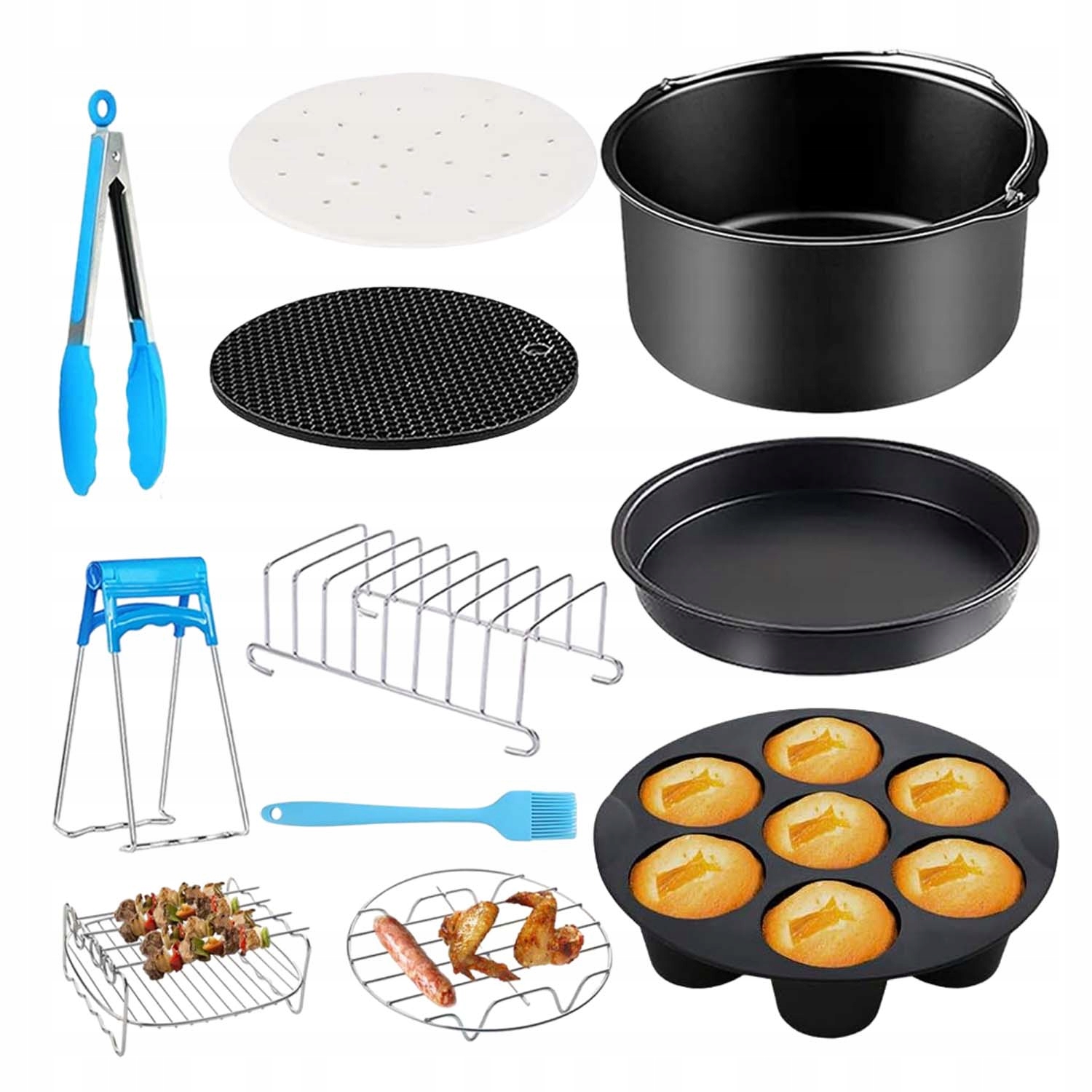 Sada Univerzálních Doplňků Pro Horkovzdušnou Fritézu 8" 11 Ks