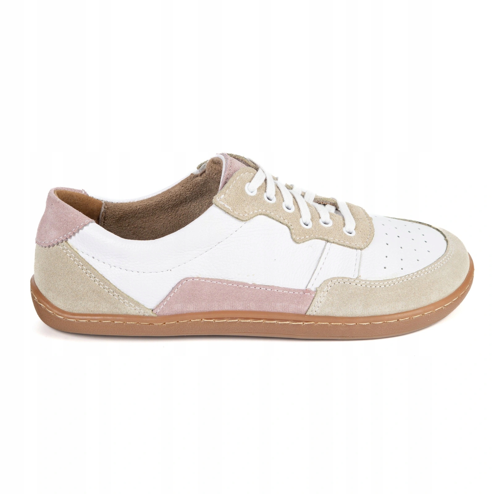 Dámské minimalistické široké přední boty Alma Barefoot Olivier, bílé, velikost 38