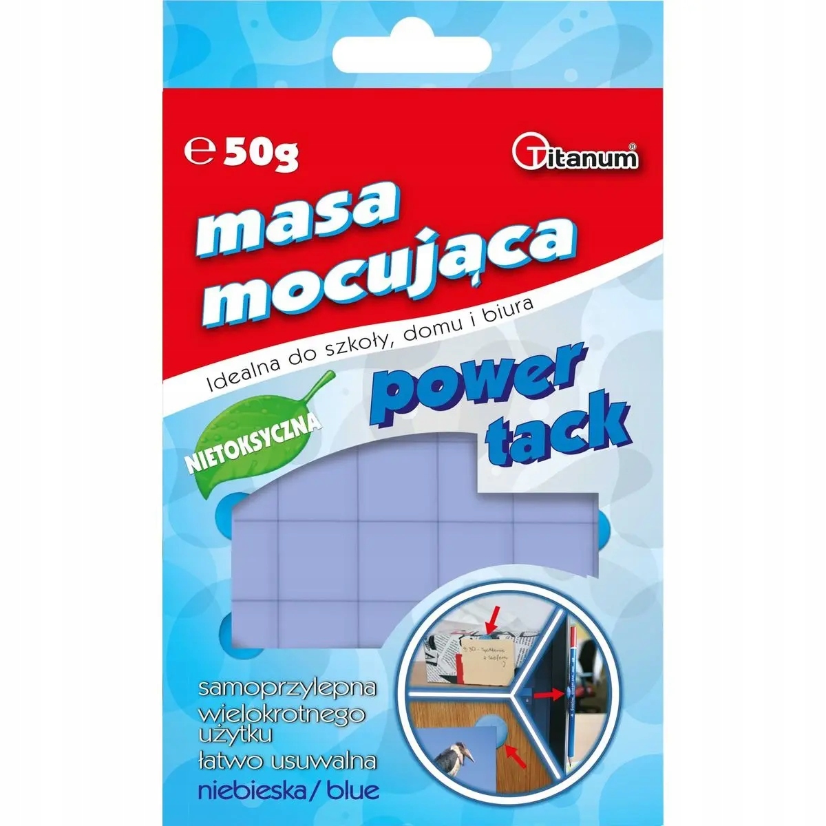 

Masa mocująca 50g powertack niebieska Titanum