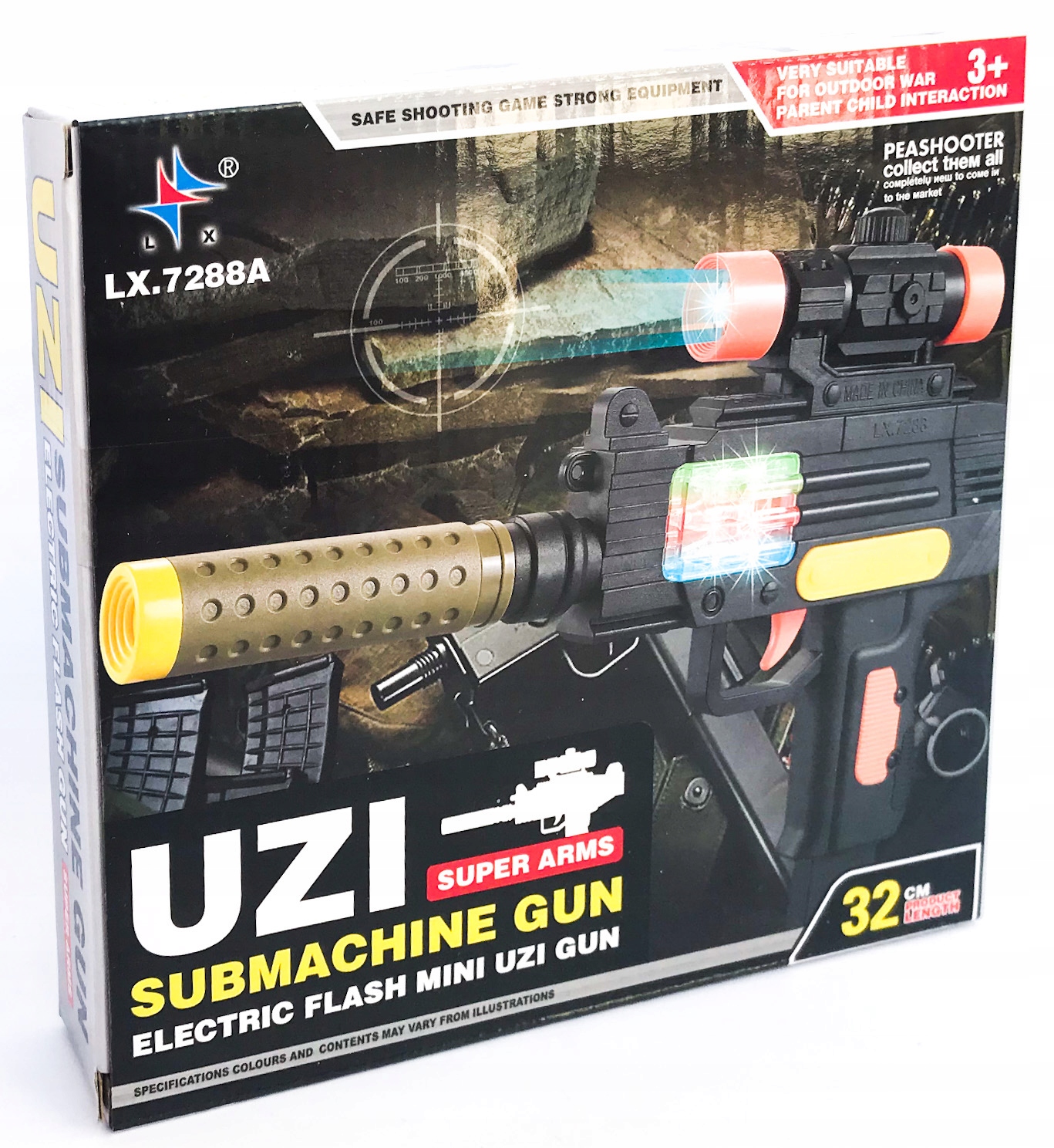 

Pistolet Sygnałowy Uzi Świeci Wydaje Dźwięki