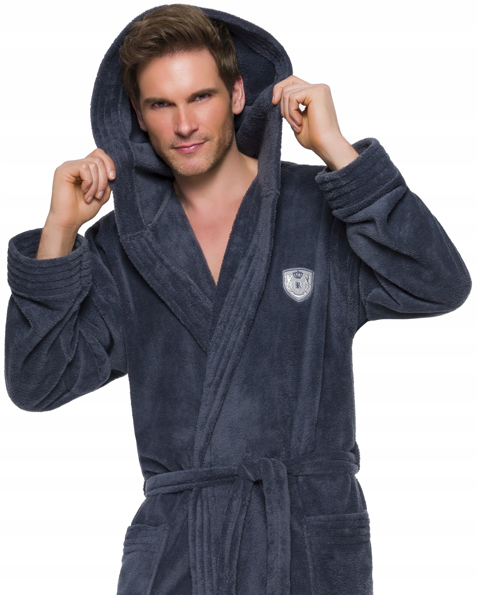 SPORTOWY WYJĄTKOWY SZLAFROK MĘSKI Z KAPTUREM XXL Płeć mężczyzna