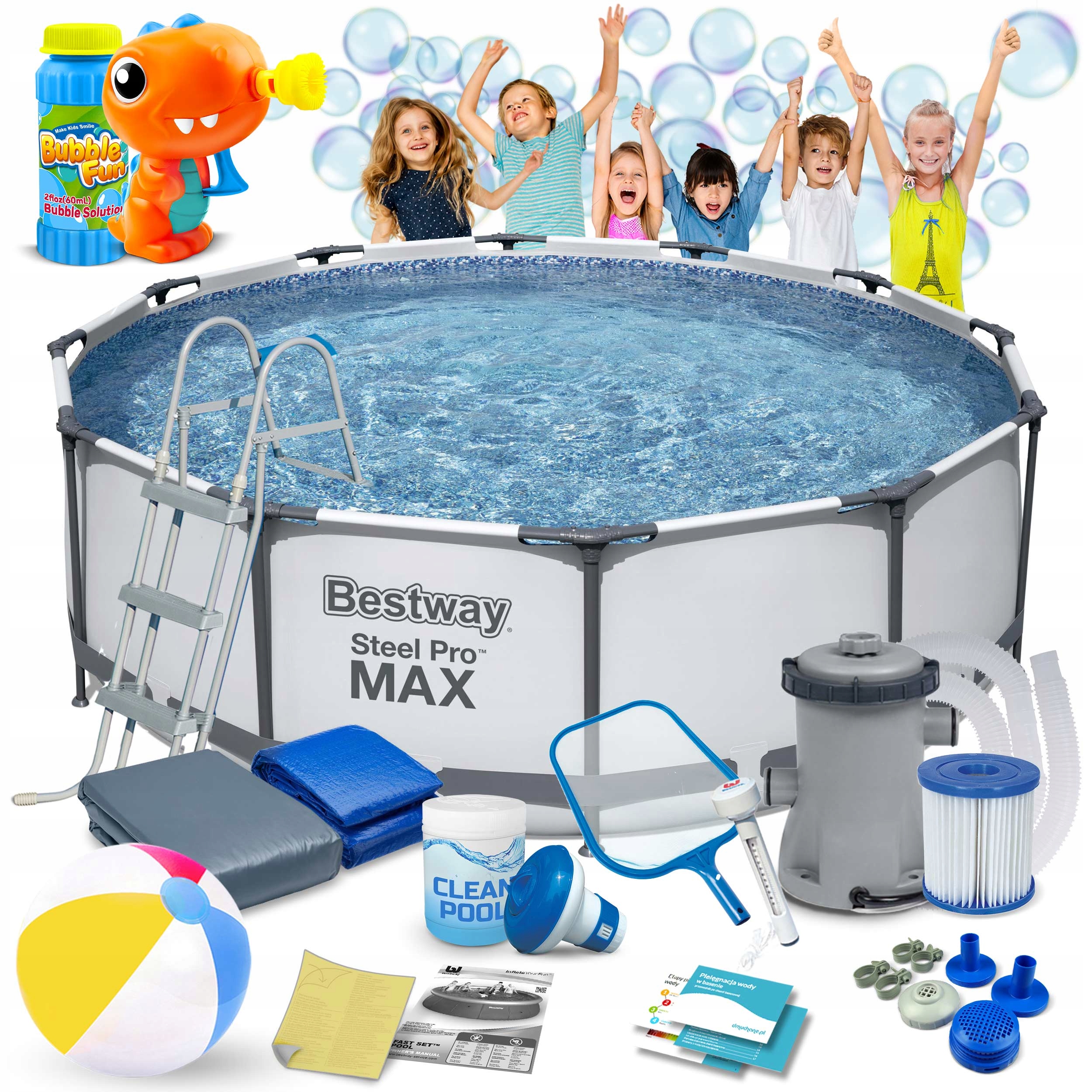 

Basen Ogrodowy Stelażowy 366x100cm Bestway 17w1
