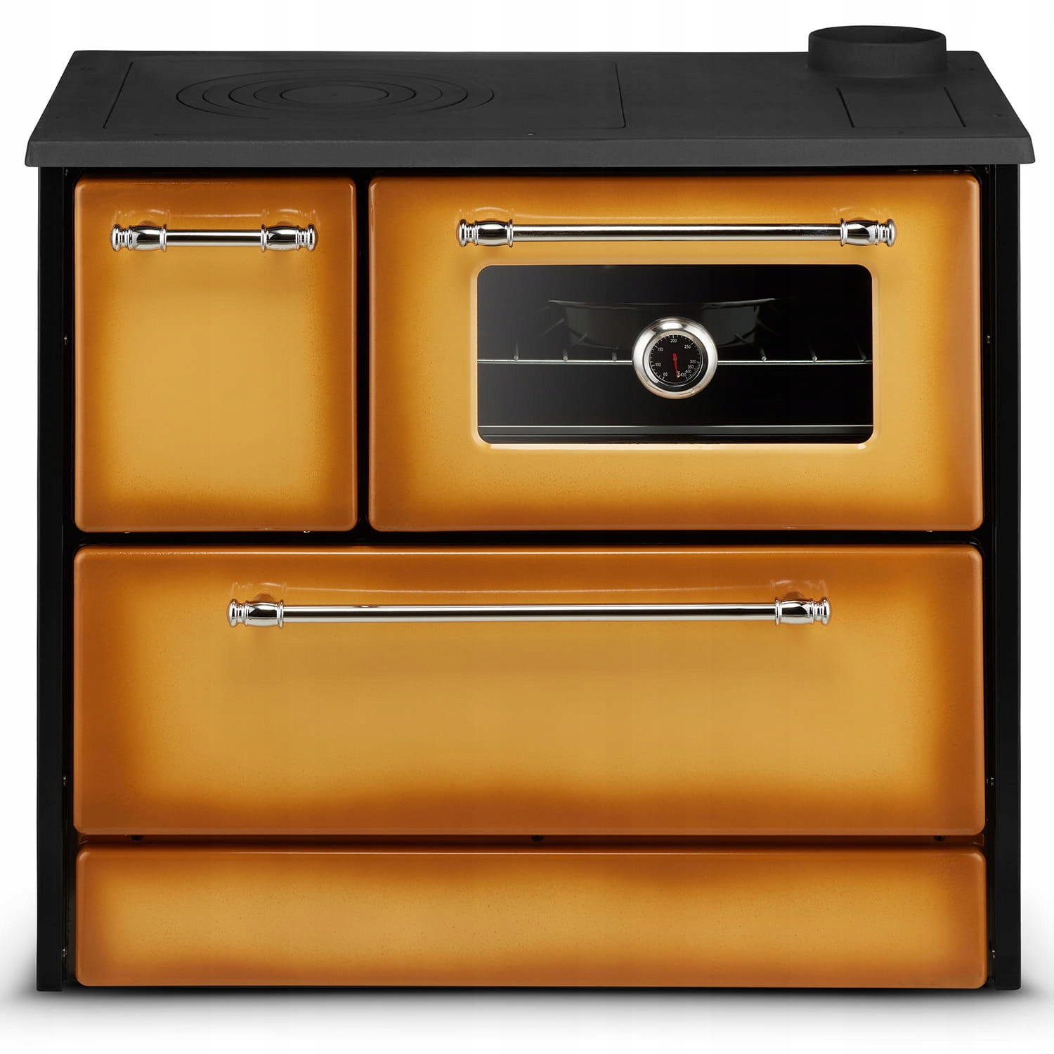 Kuchyně na dřevo kamna koza Co deluxe s vodním pláštěm 16 kW Pravá