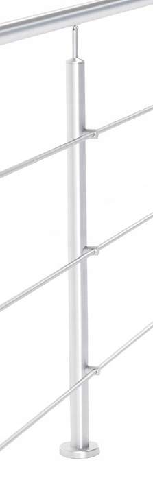 Nerezový Průchozí Sloupek 42,4 x 960 mm 3 Držáky Trubky Brus